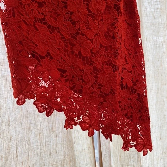 Bebe- red lace, two piece dress <3 Bebe- red lace, two piece dress <3